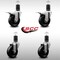 Service Caster 4'' SS Phenolic Swivel 1-5/8'' Expand Stem Caster Set 2 Total Lock Brakes, 4PK SCC-SSEXTTL20S414-PHS-2-S-2-158 - alternate 5